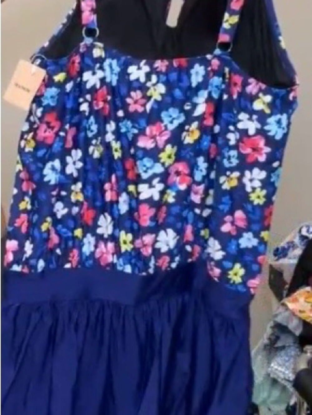 BloomChic Navy Floral One-Piece Swimsuit Romper